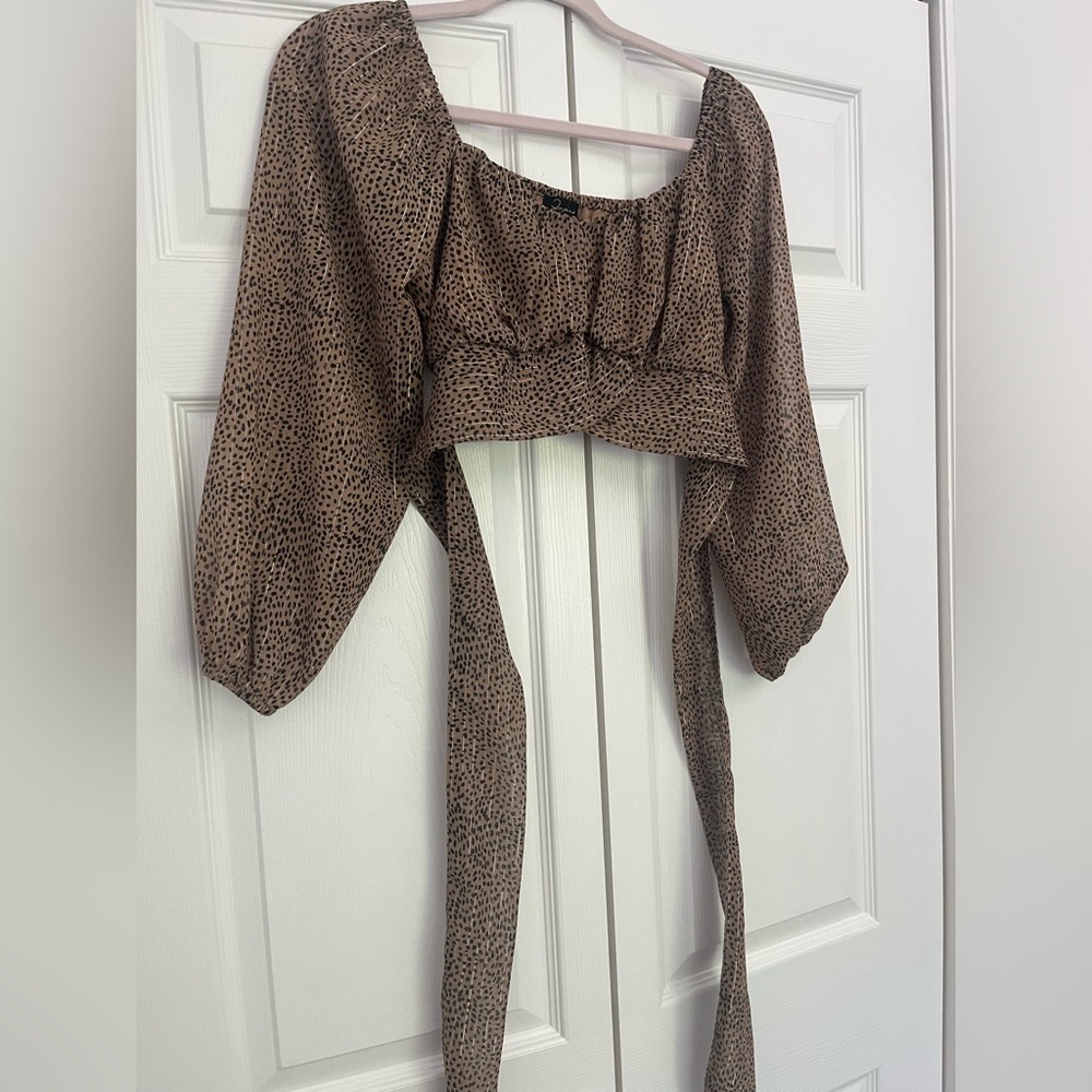 Leopard wrap top - Picture 3 of 5